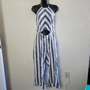 Vici Striped Cutout Jumpsuit